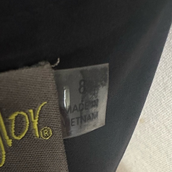 Taylor Womens Ruffle Black Blue Floral Dress w/Lining Summer Travel Size 8 - NEW - Picture 5 of 13